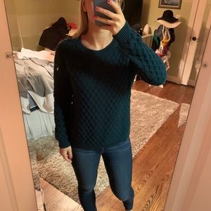 Chunky knit forest green sweater